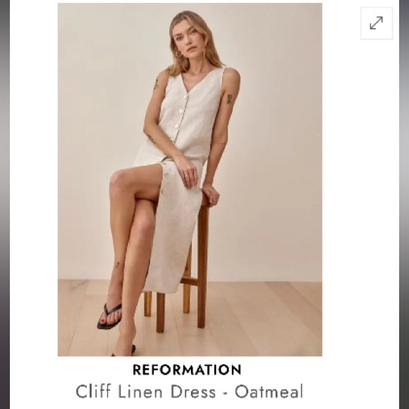 Reformation | Dresses | Reformation Cliff Linen Dress Sz M | Poshmark